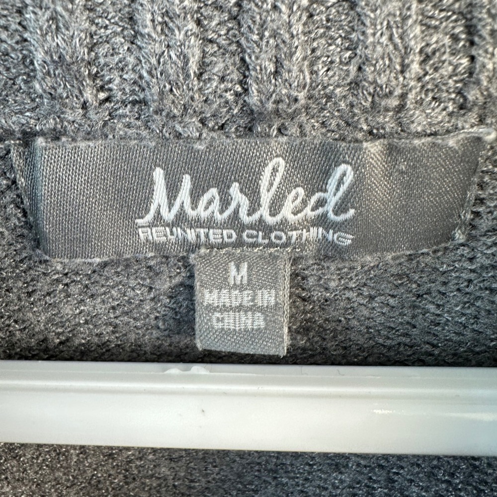 Marled Womens Gray Crew Neck Long Sleeve Knit Pullover‎ Sweater size Medium - Picture 3 of 6